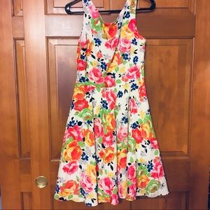 Floral colorful Betsey Johnson dress.